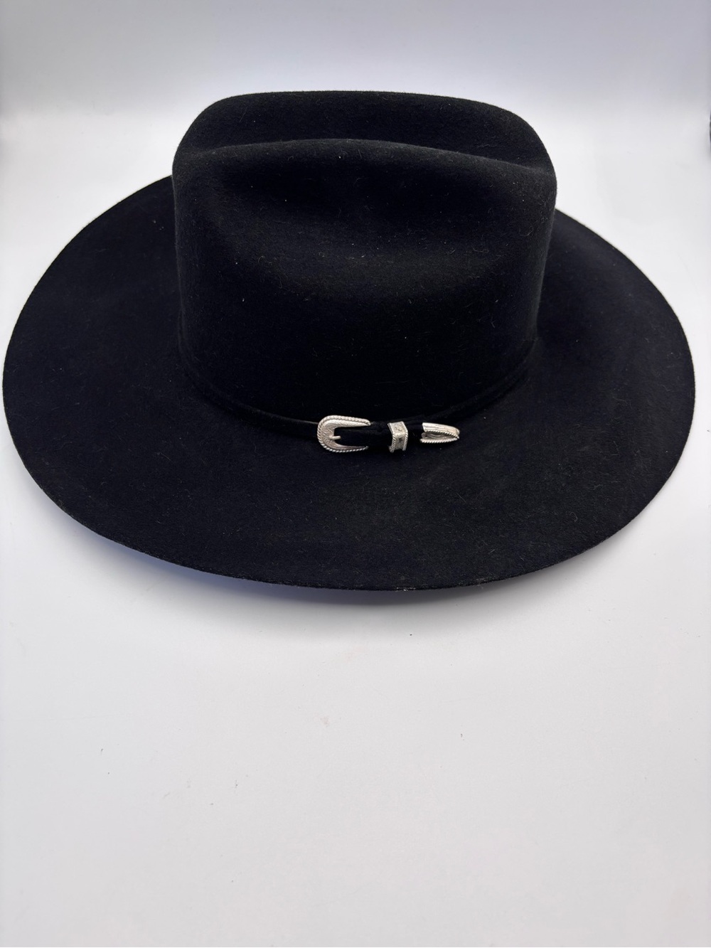 Renegade Headwear Men's Black XXX Fur Blend Hat Size 7 #56 Silver Buckle WPL5923